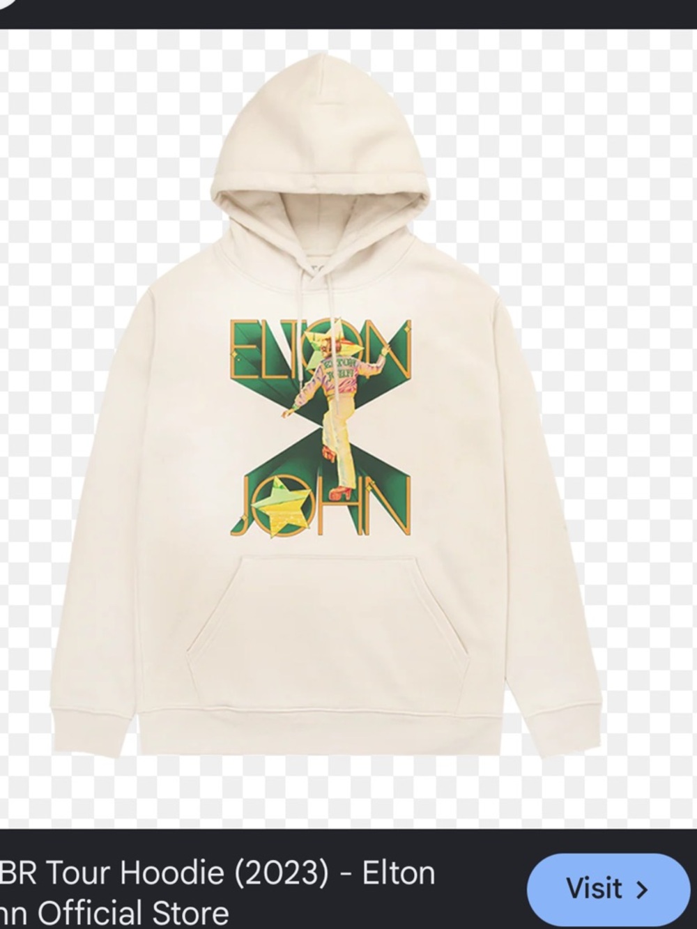 Elton John Farewell Yellow Brick Road Tour 2022 Hoodie Size M